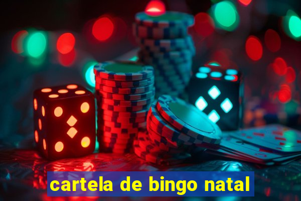 cartela de bingo natal